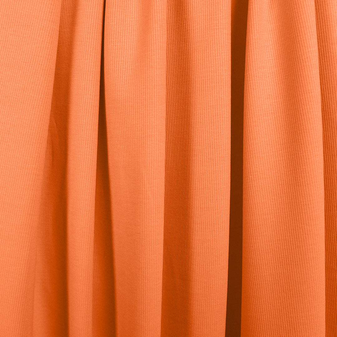 organic cotton rib knit - kumquat .66 yds