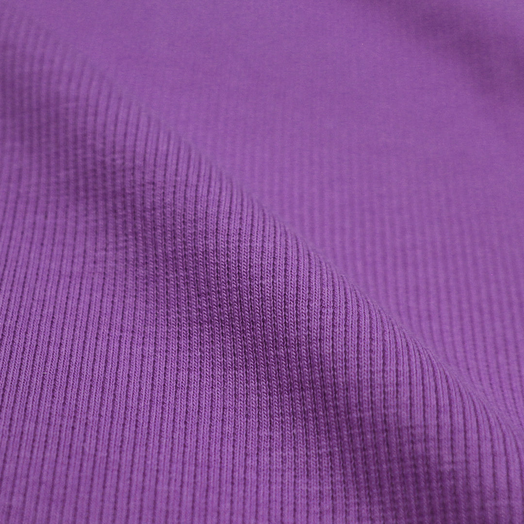 organic cotton rib knit - crocus