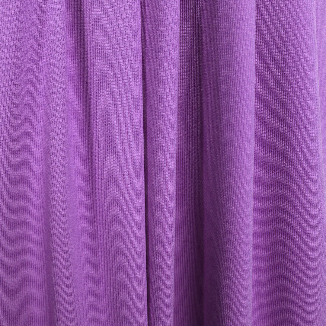 organic cotton rib knit - crocus