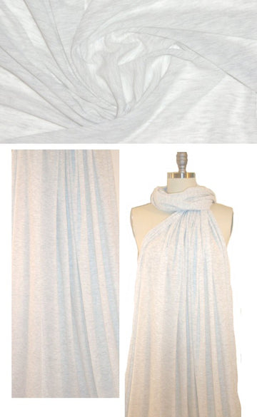 Burning T0rch featherweight rib knit - light gray heather 1 yard