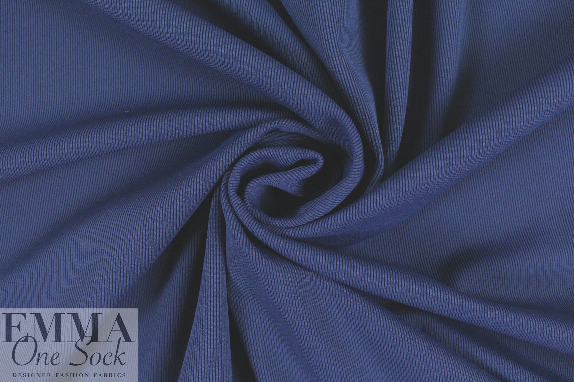 famous designer modal interlock rib knit - navy 1.5 yds