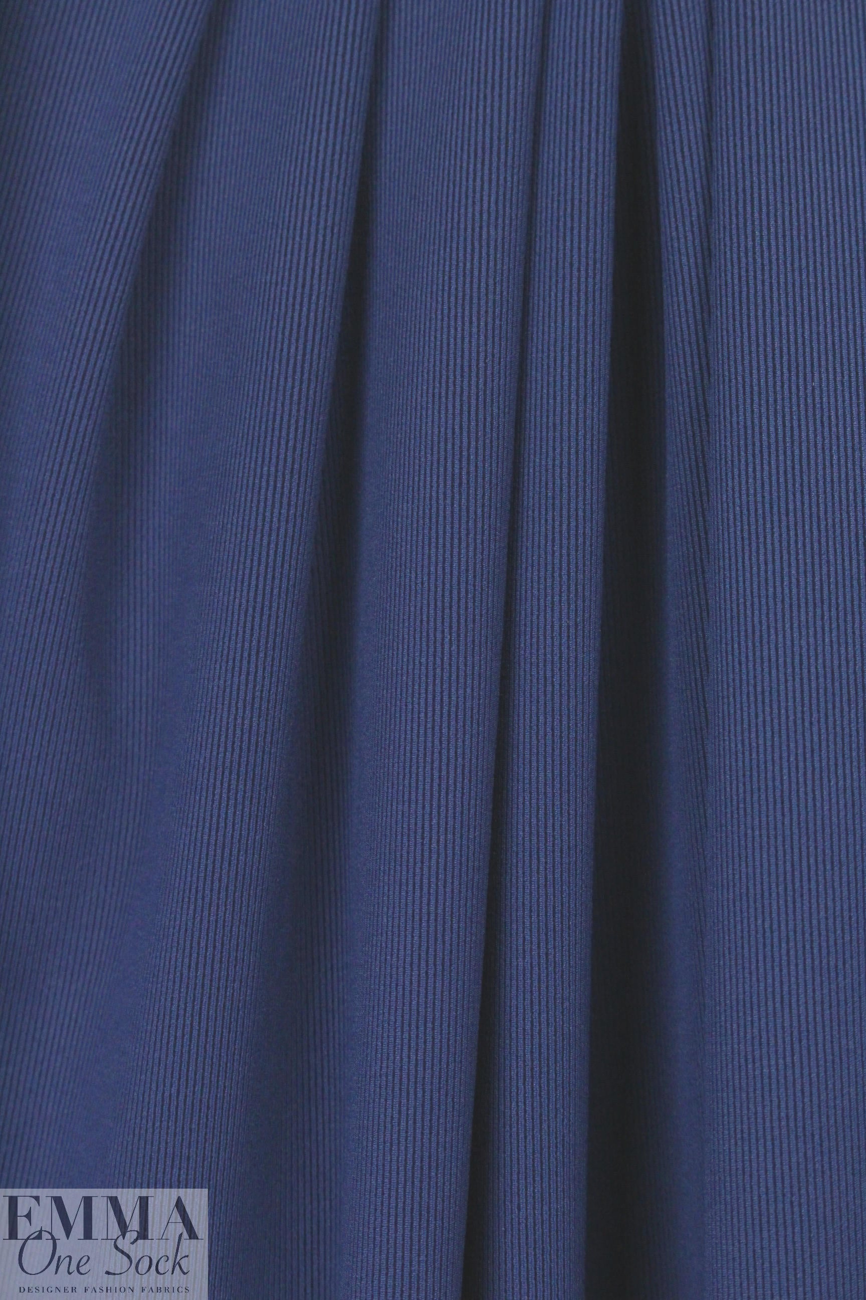 famous designer modal interlock rib knit - navy