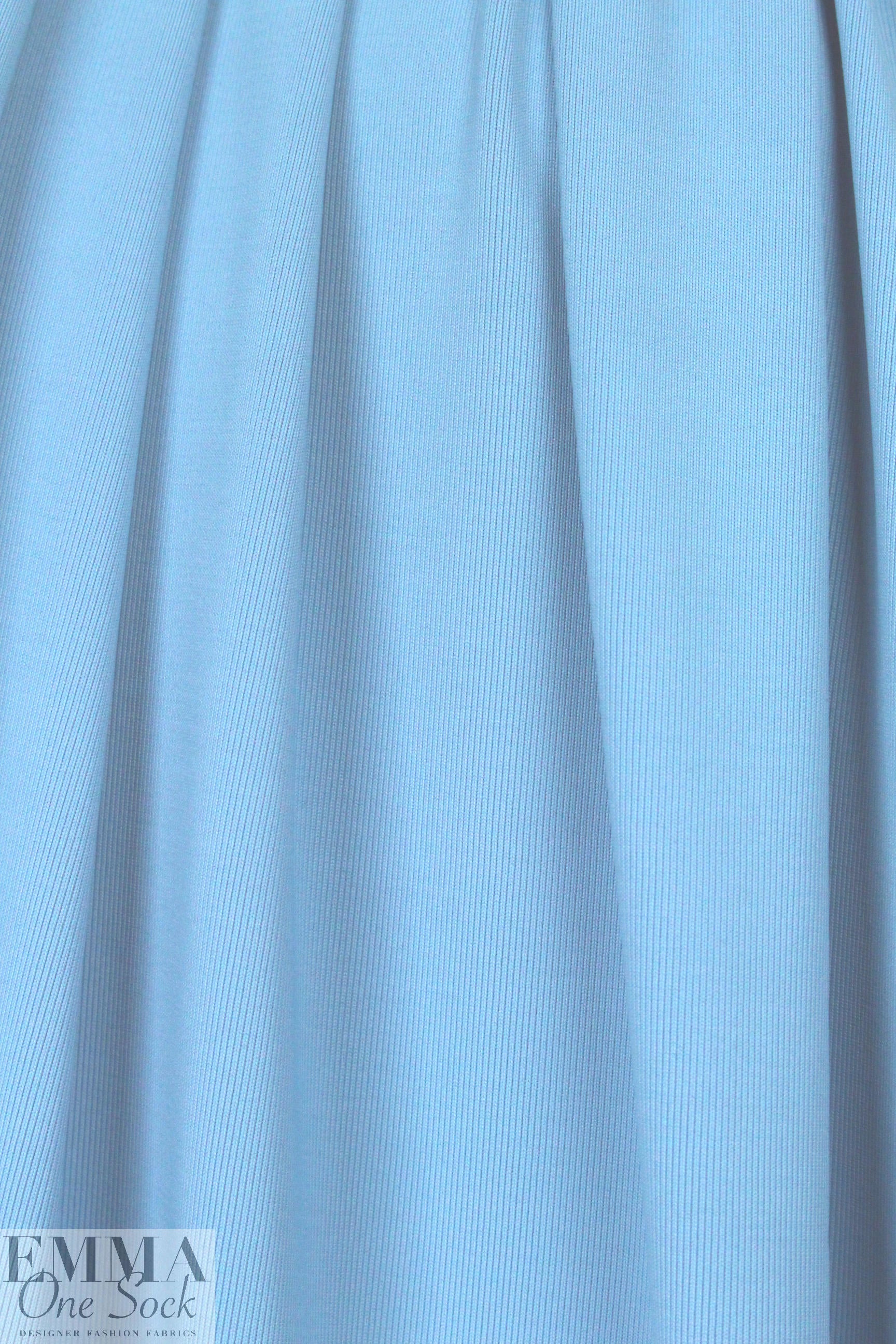 famous designer modal interlock rib knit - sky