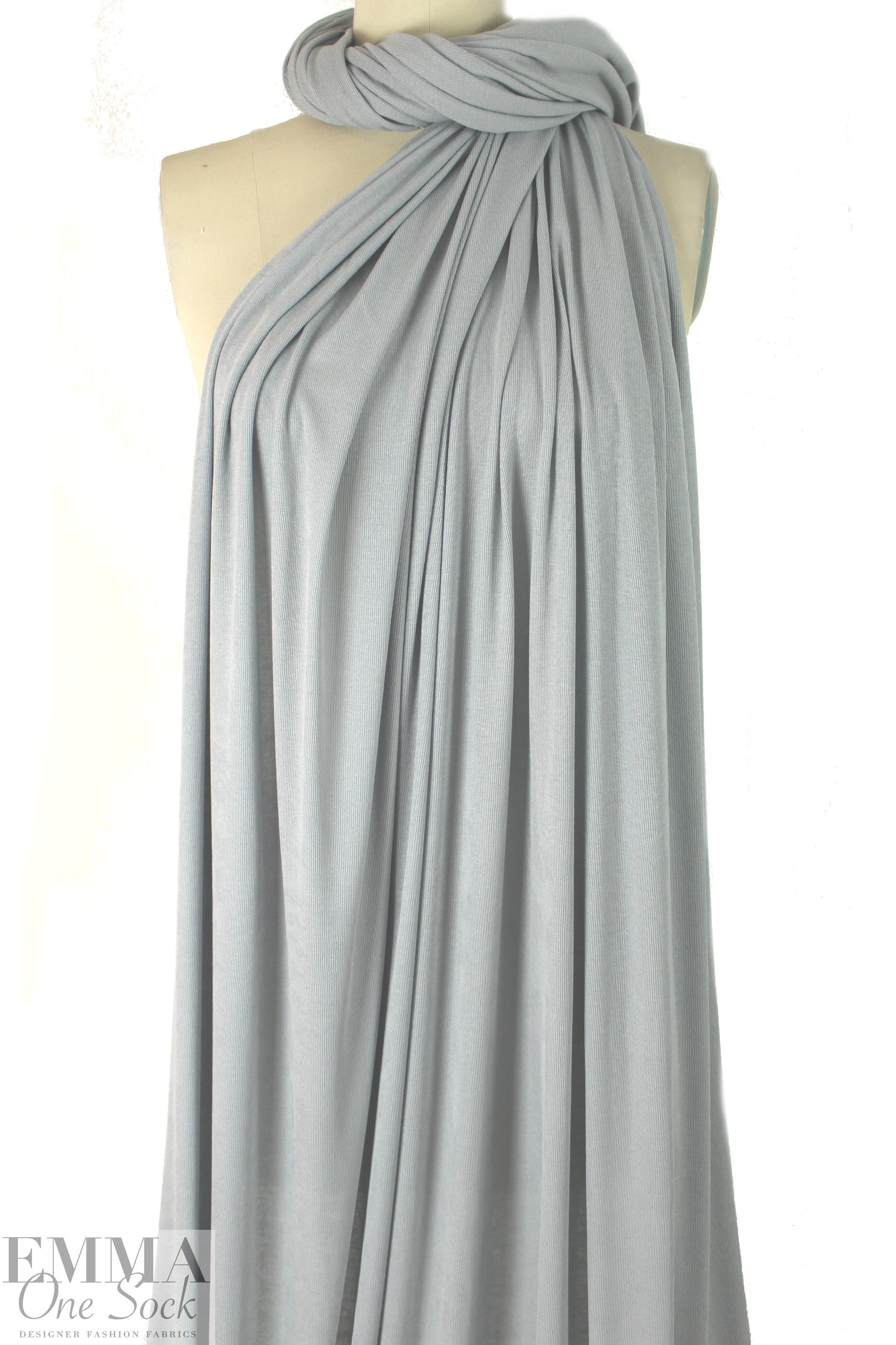 Rag & B0ne featherweight rib knit - light gray 1.375 yd