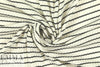 CA designer 6x2 rib stripe cotton knit - black/natural 1.75 yd