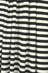 variable 3x2 rib stripe rayon/span knit - black/white 2 yd