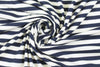 variable 3x2 rib stripe rayon/span knit - navy/white 1.66 yd