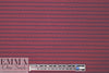 NY designer yarn dyed 1x1 rib stripe knit - brick/navy 1.375 yd
