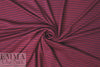 NY designer yarn dyed 1x1 rib stripe knit - brick/navy