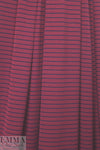 NY designer yarn dyed 1x1 rib stripe knit - brick/navy 1.375 yd