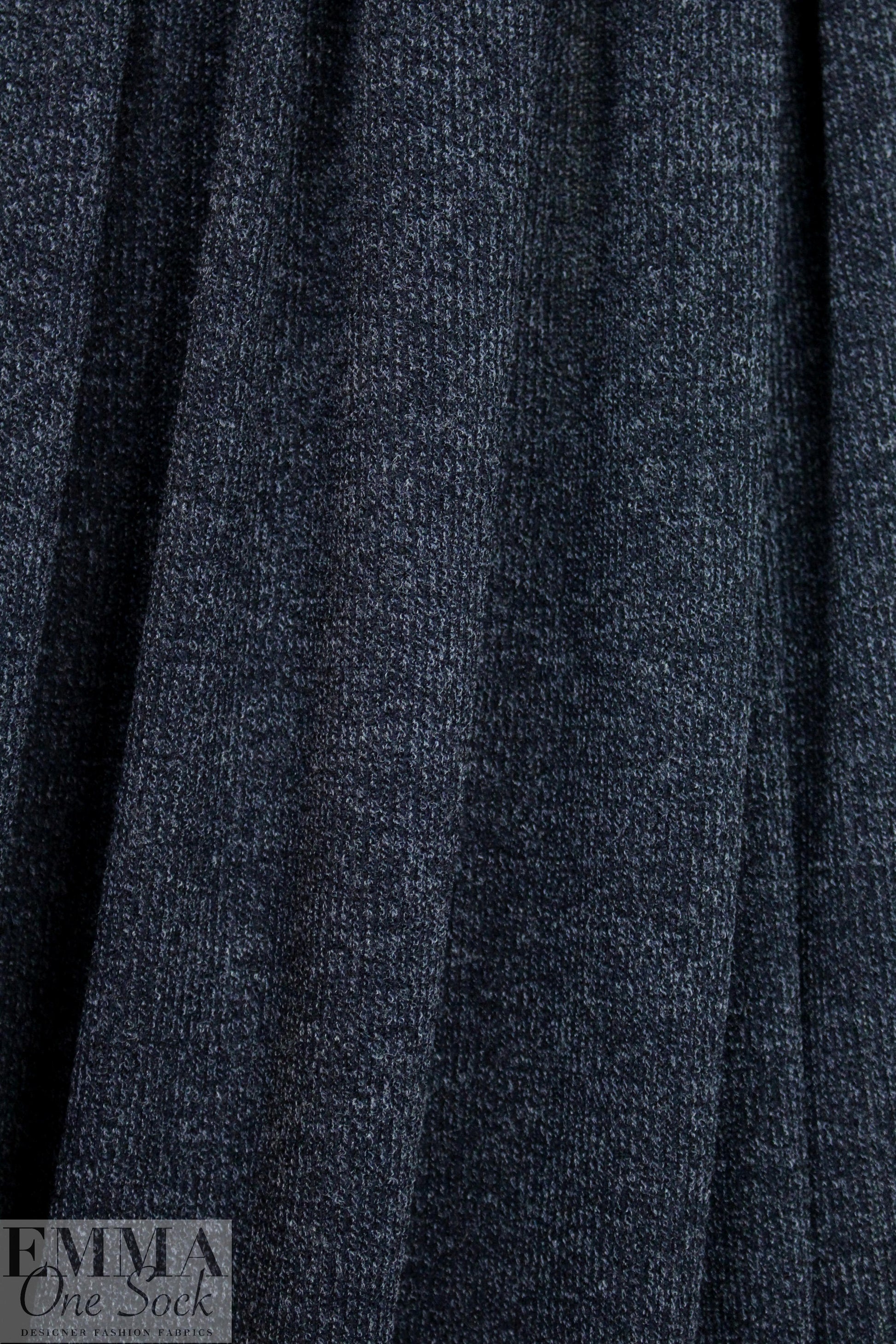 tweedy ribbed sweater knit - midnight