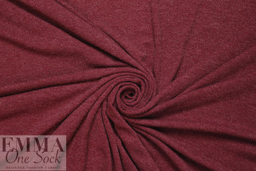tweedy ribbed sweater knit - bordeaux