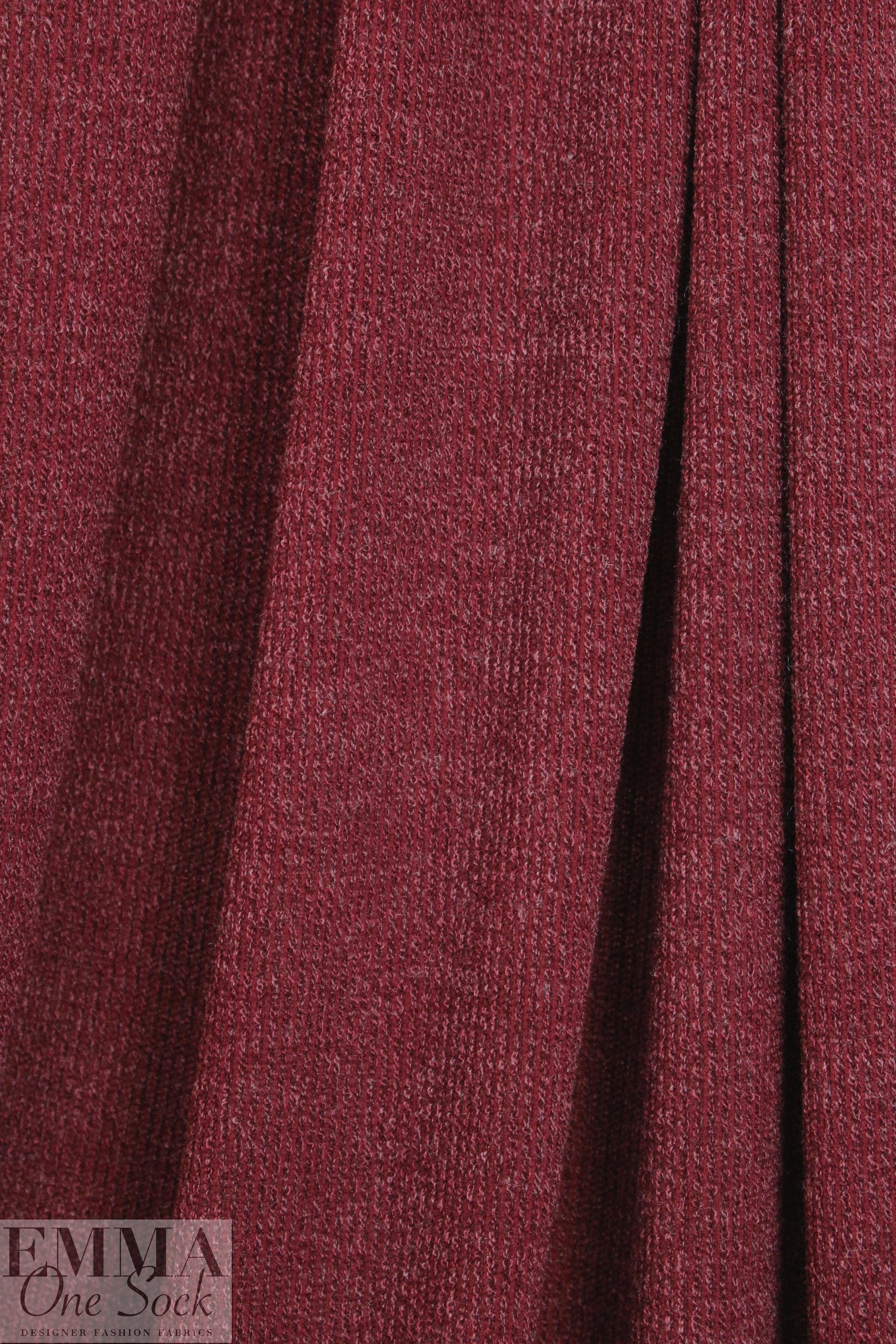 tweedy ribbed sweater knit - bordeaux