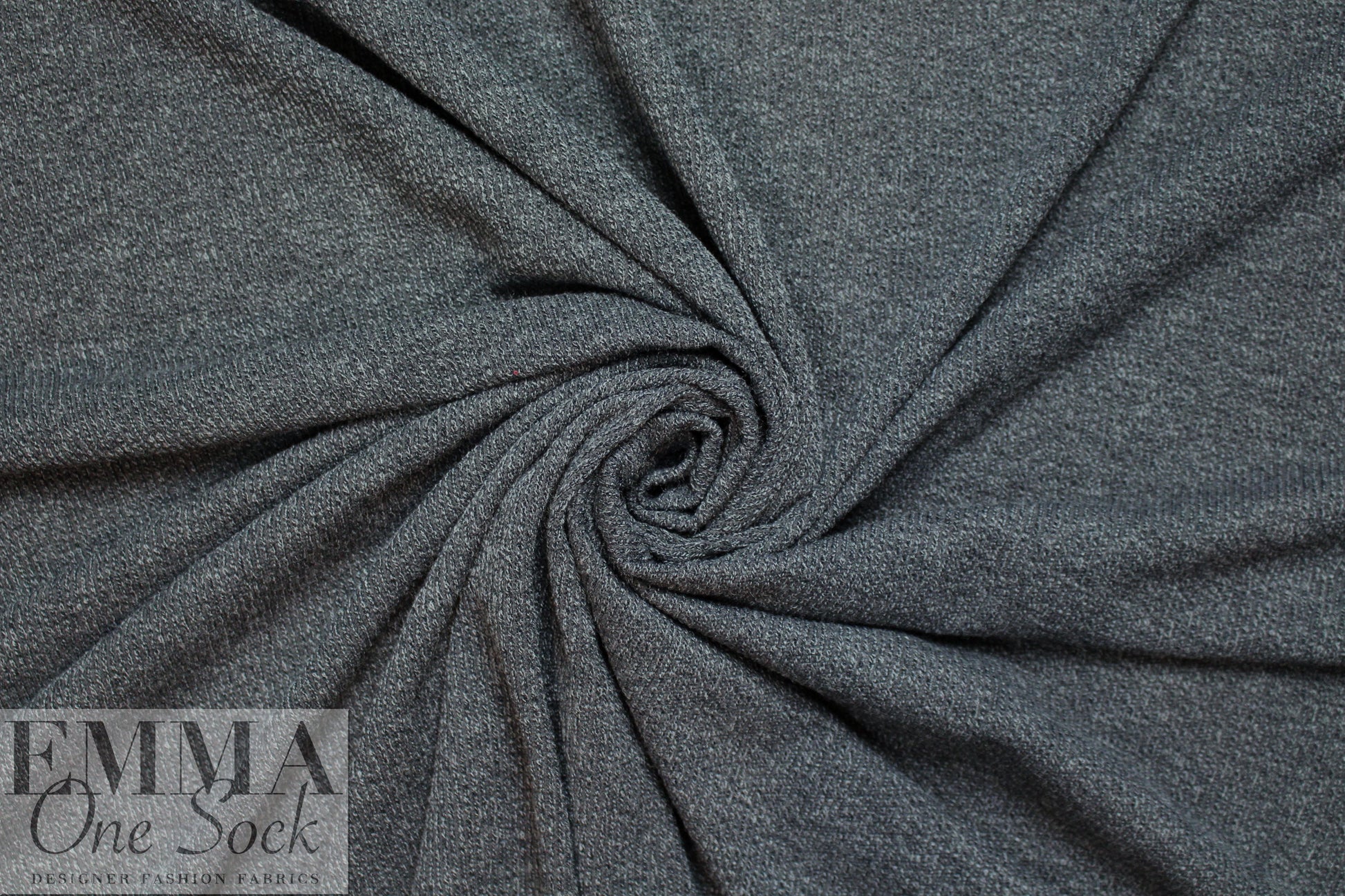 tweedy ribbed sweater knit - graphite 1.75 yd