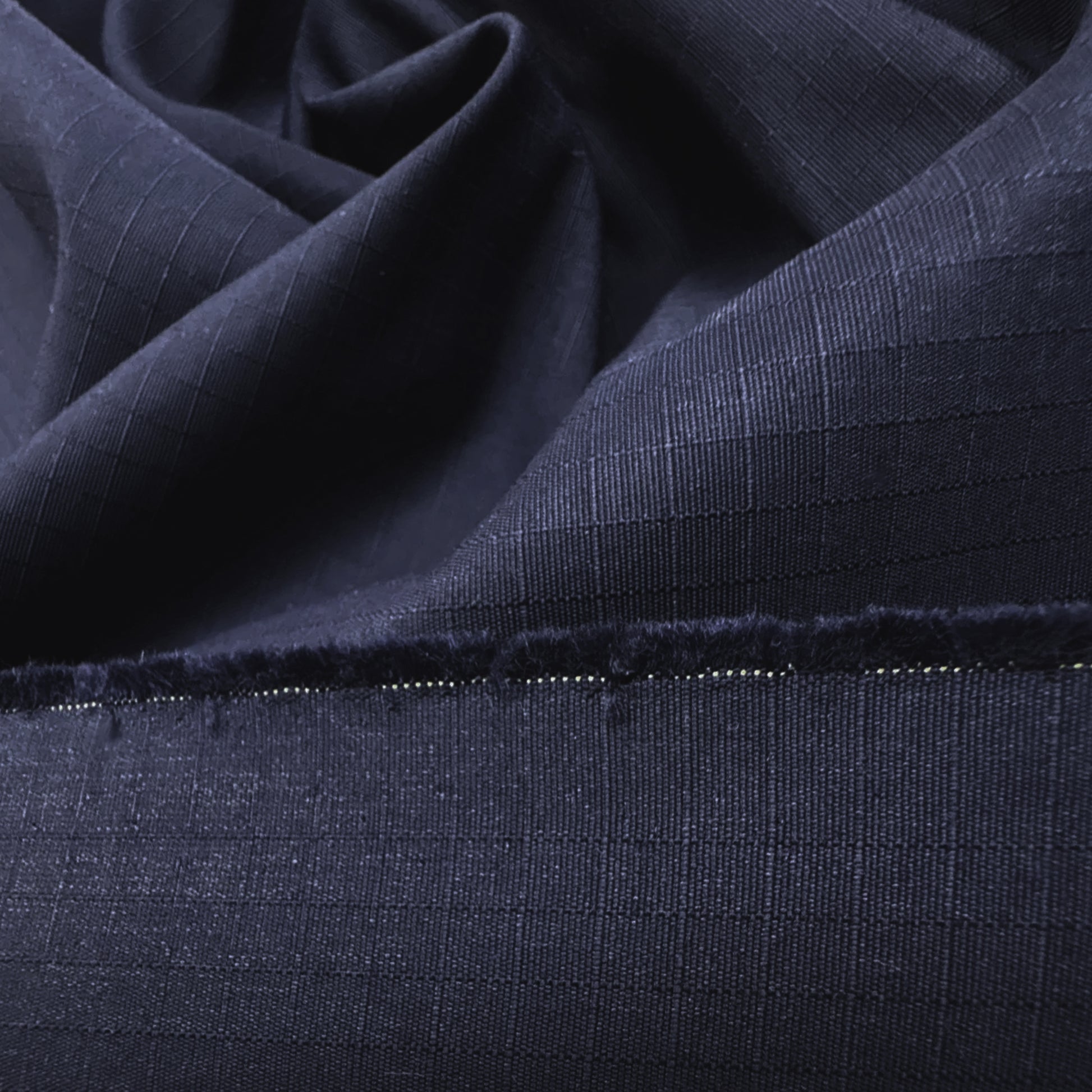 Italian mid-weight water resistant ripstop - navy blue