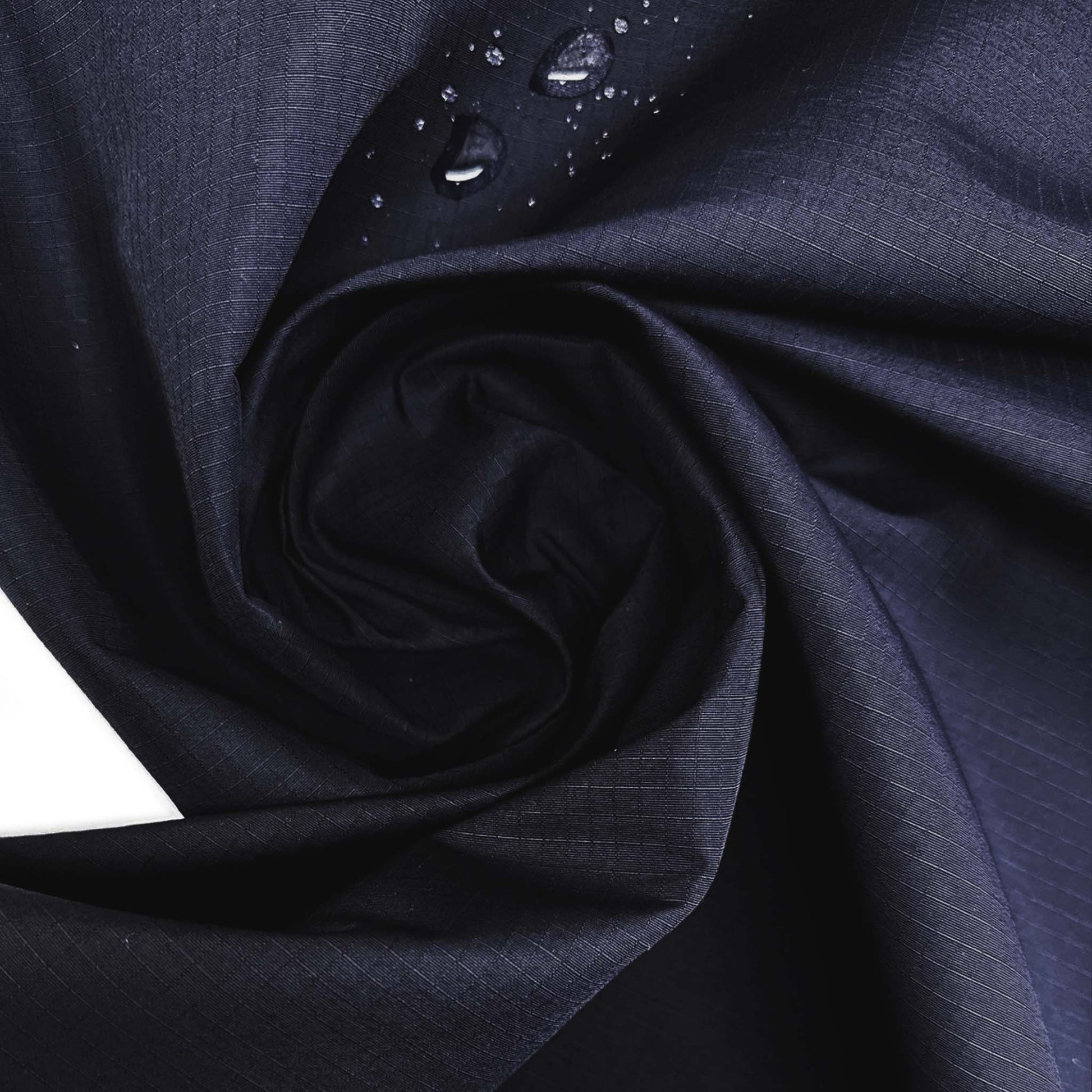 Italian mid-weight water resistant ripstop - navy blue