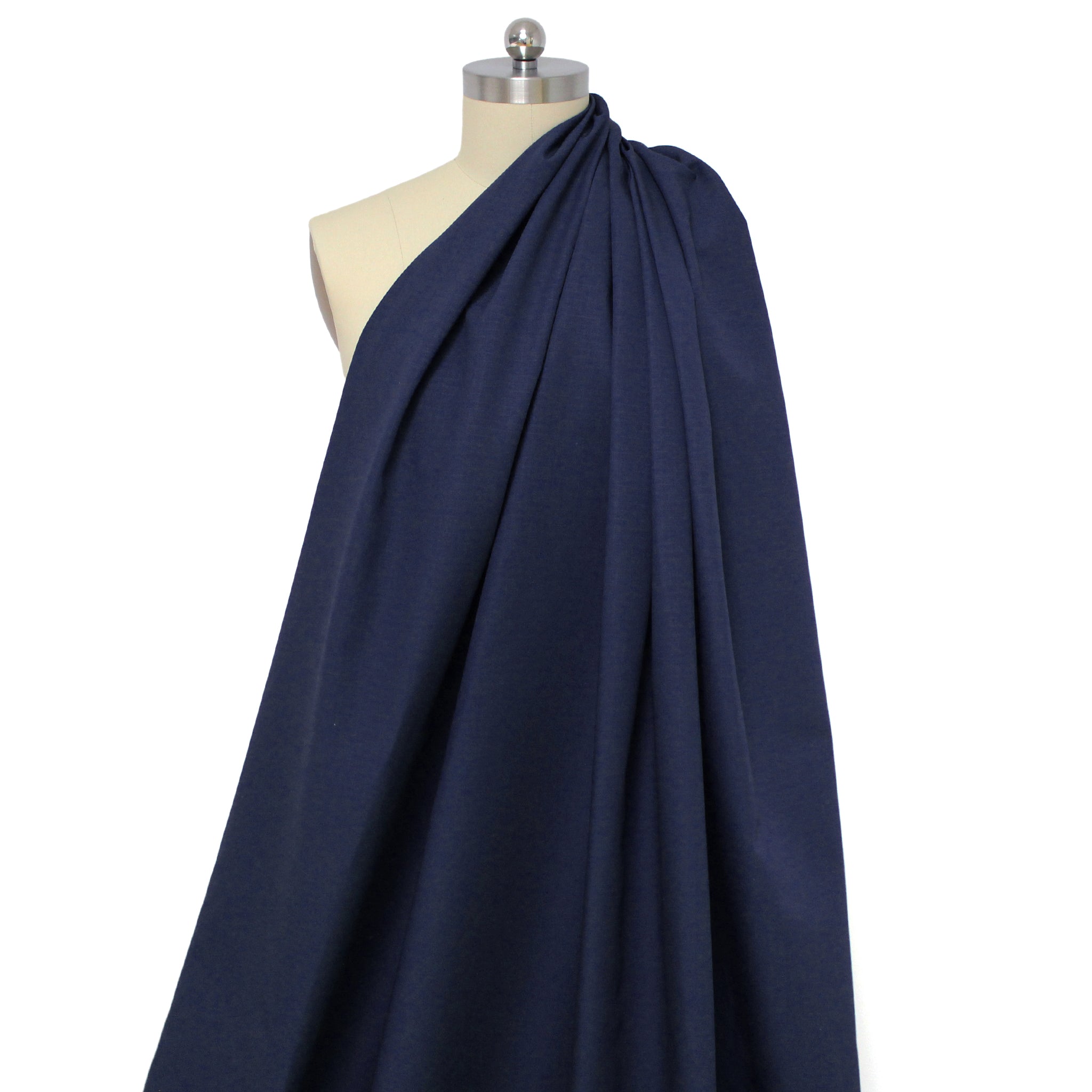 Italian mid-weight water resistant ripstop - navy blue from
