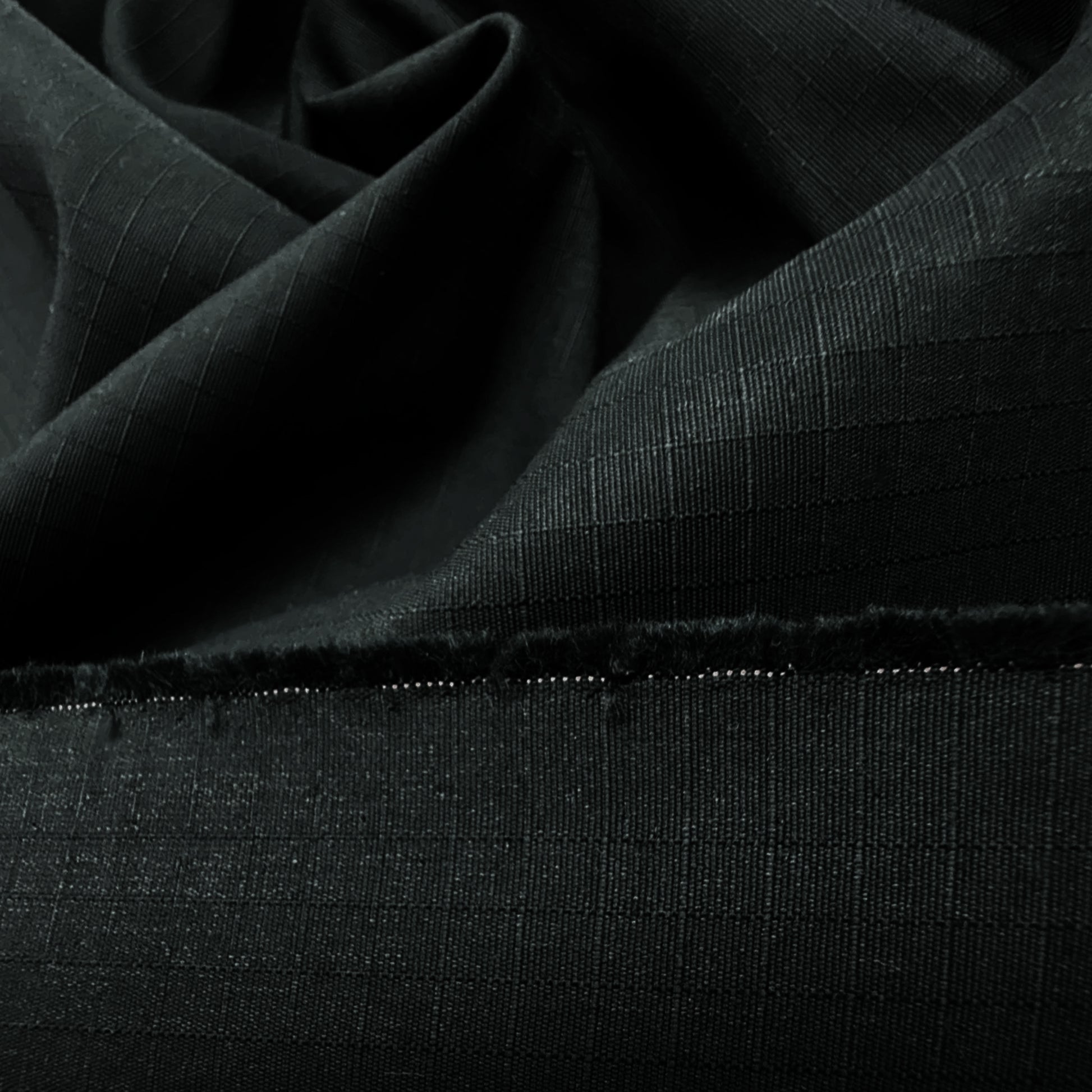 deadstock water resistant ripstop - black