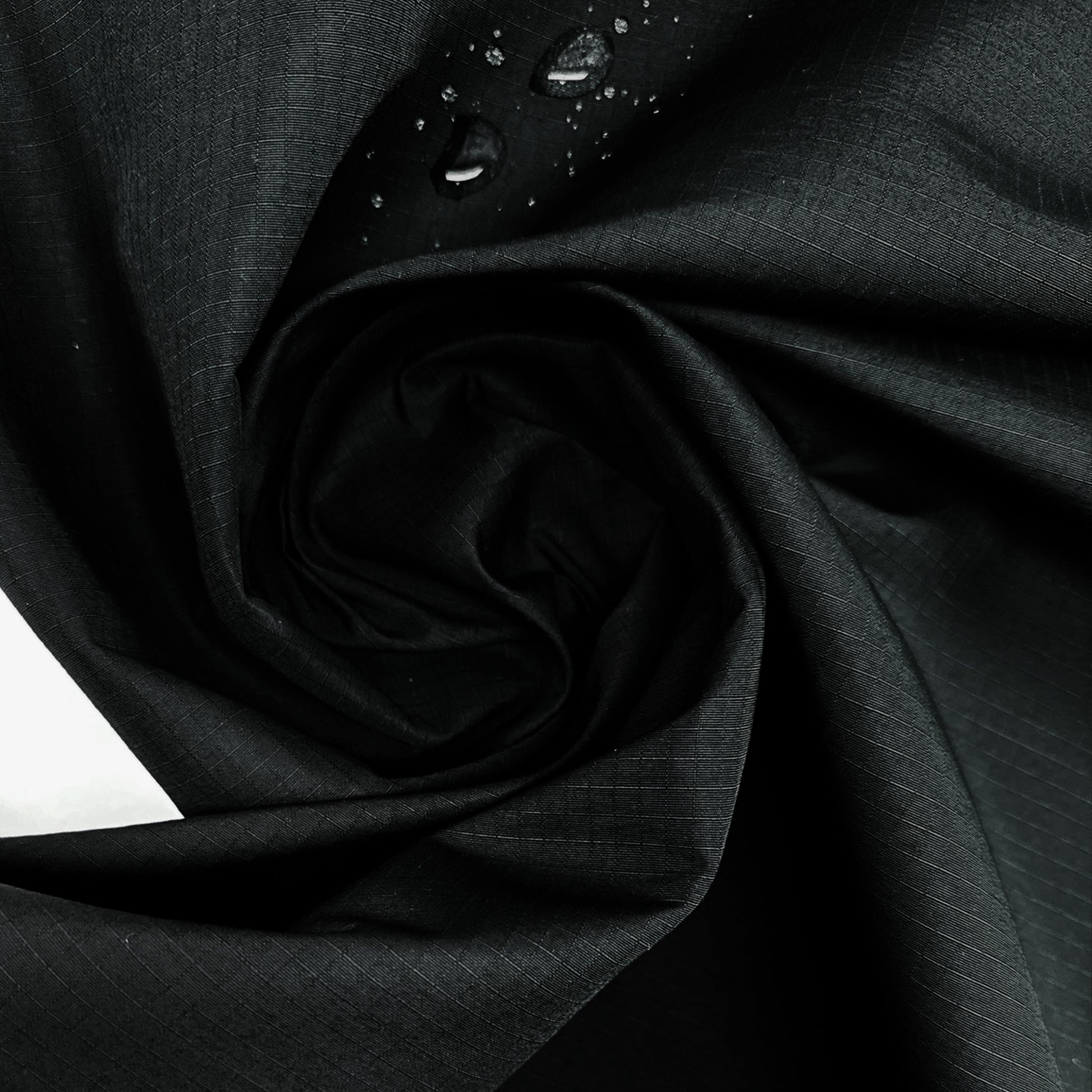 deadstock water resistant ripstop - black