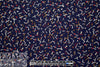 navy 'confetti shapes' poly crepe woven 1.66 yd