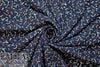 navy 'confetti shapes' poly crepe woven 1 yard