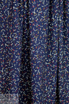 navy 'confetti shapes' poly crepe woven 1.5 yds