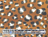 golden brown leopard dot poly crepe woven 1.75 yd
