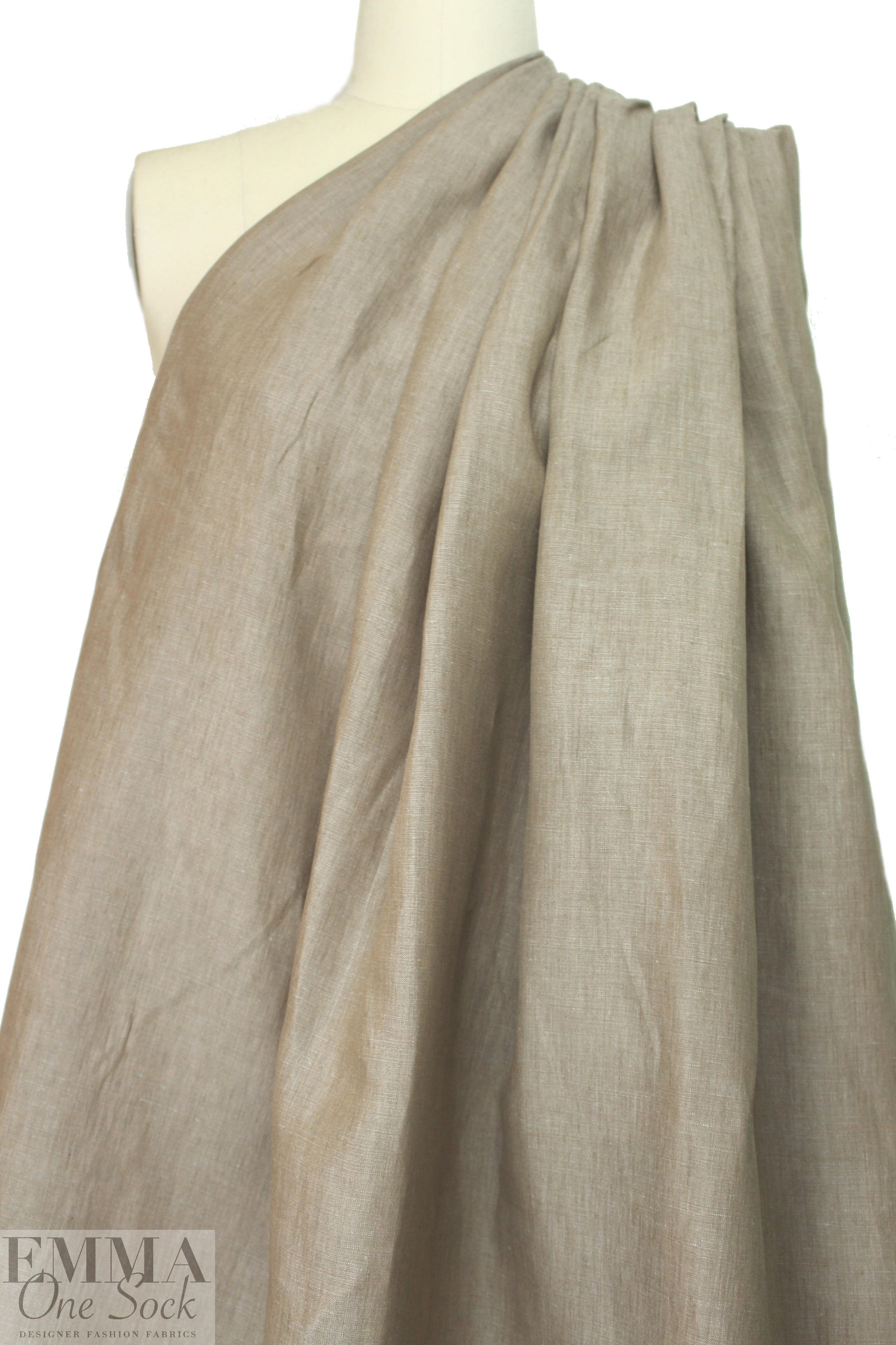 cross-dye medium weight linen - driftwood/tan 1.5 yd