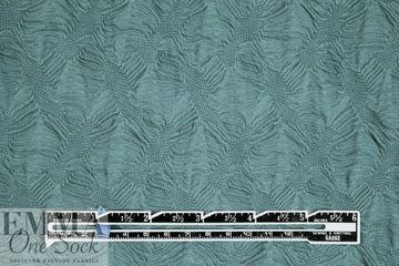 Italian rouche-textured cloque' knit - sea mist