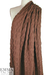 Italian rouche-textured cloque' knit - redwood 1 yard