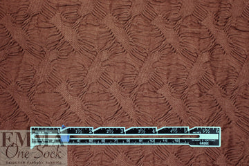 Italian rouche-textured cloque' knit - redwood 1 yard
