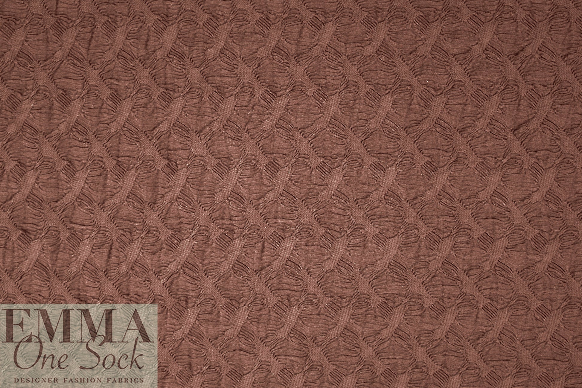Italian rouche-textured cloque' knit - redwood 1 yard
