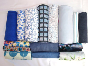 bundle, royal/smokey blue, 15 small cuts, 7 lbs