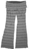 CA designer 2-ply novelty ruffle knit - gray/black