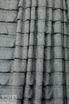 CA designer 2-ply novelty ruffle knit - gray/black 1.375 yd