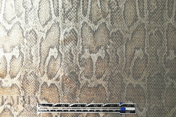 recycled rayon/linen python metallic stretch woven