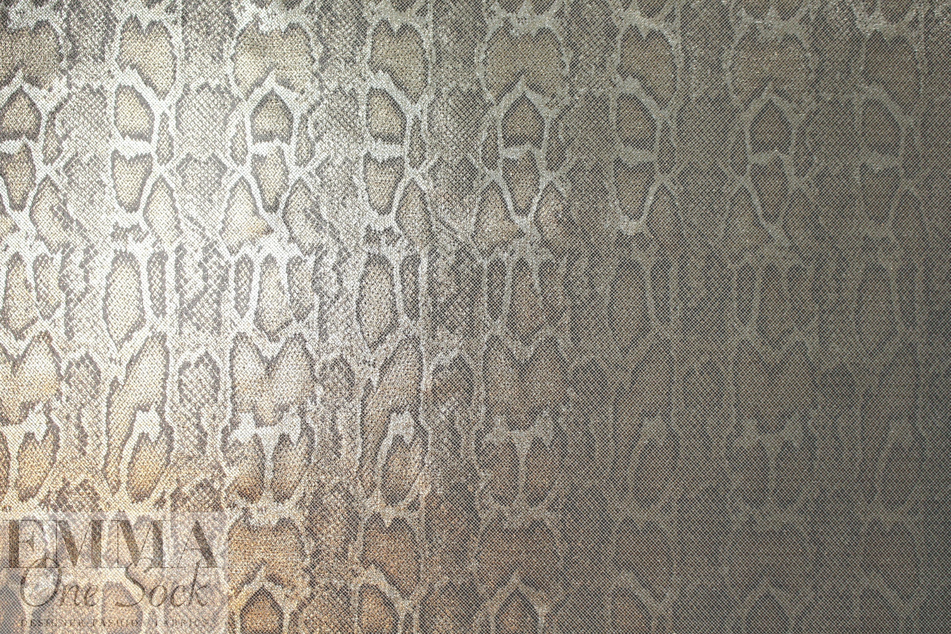 recycled rayon/linen python metallic stretch woven