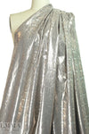 recycled rayon/linen python metallic stretch woven