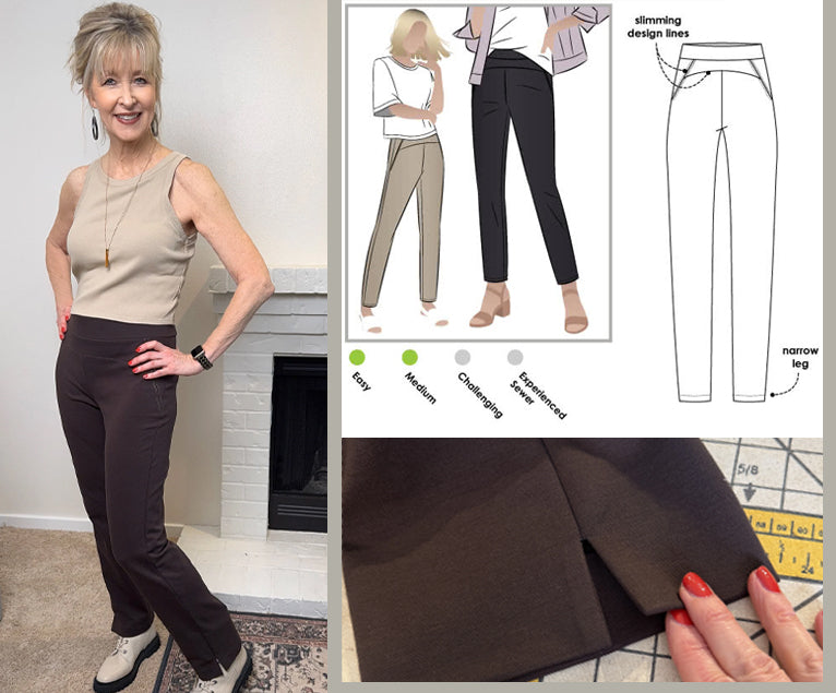 How to Sew Elastic Waist Pants with Rayon Blend Ponte Fabric