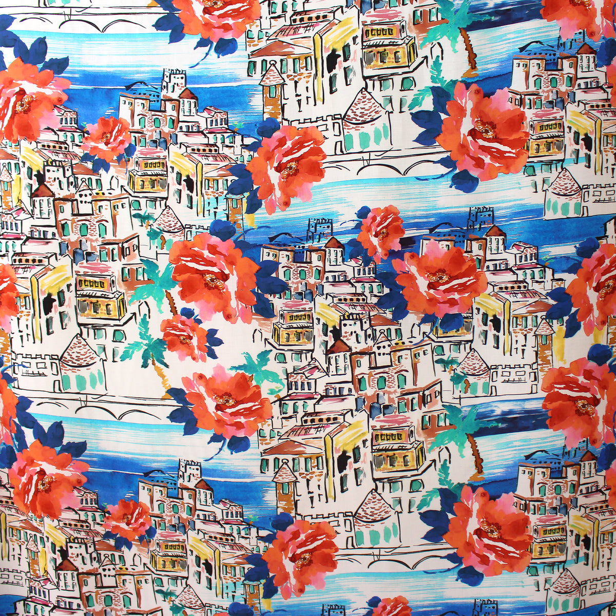 viscose satin, dressweight woven 'cinque terre'