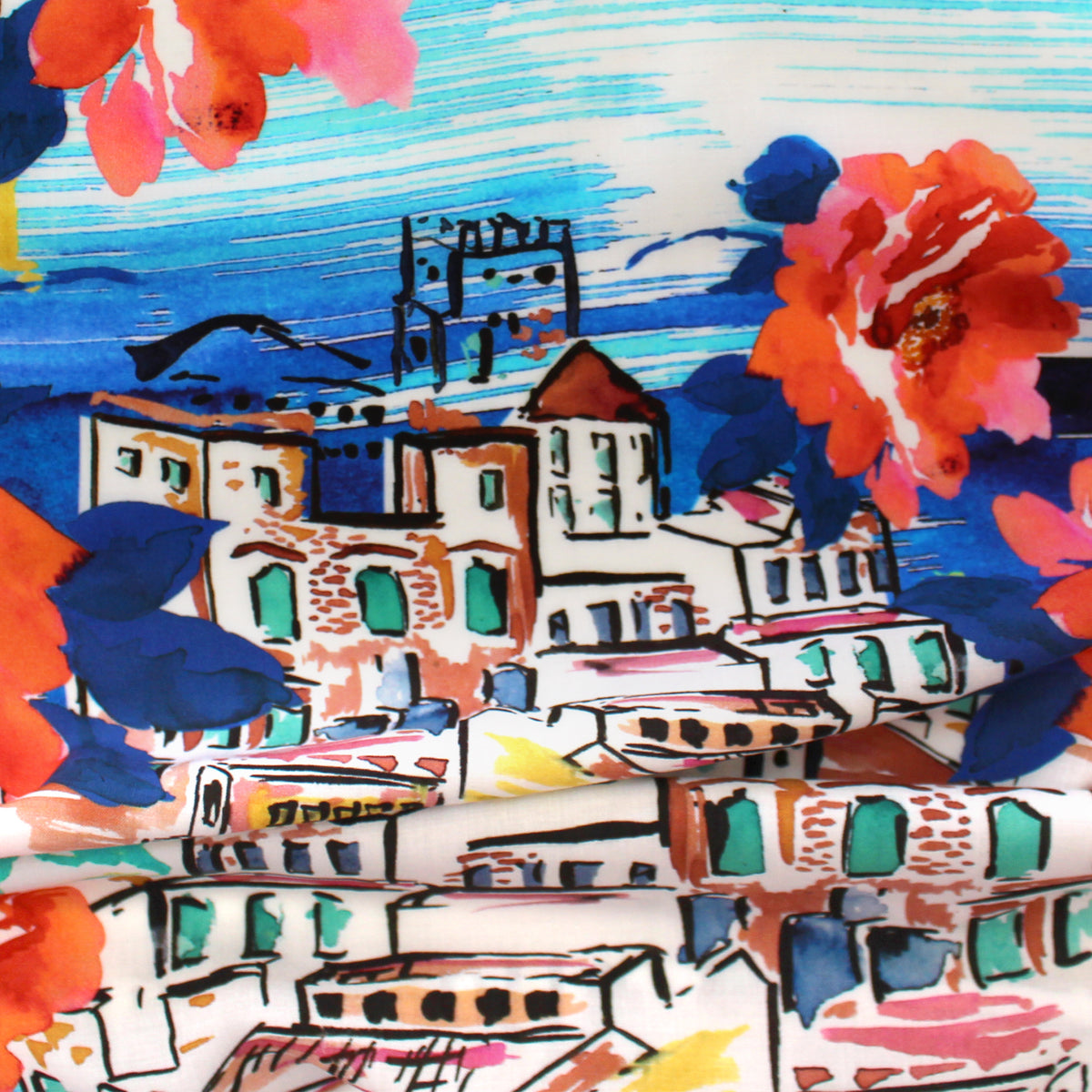viscose satin, dressweight woven 'cinque terre'