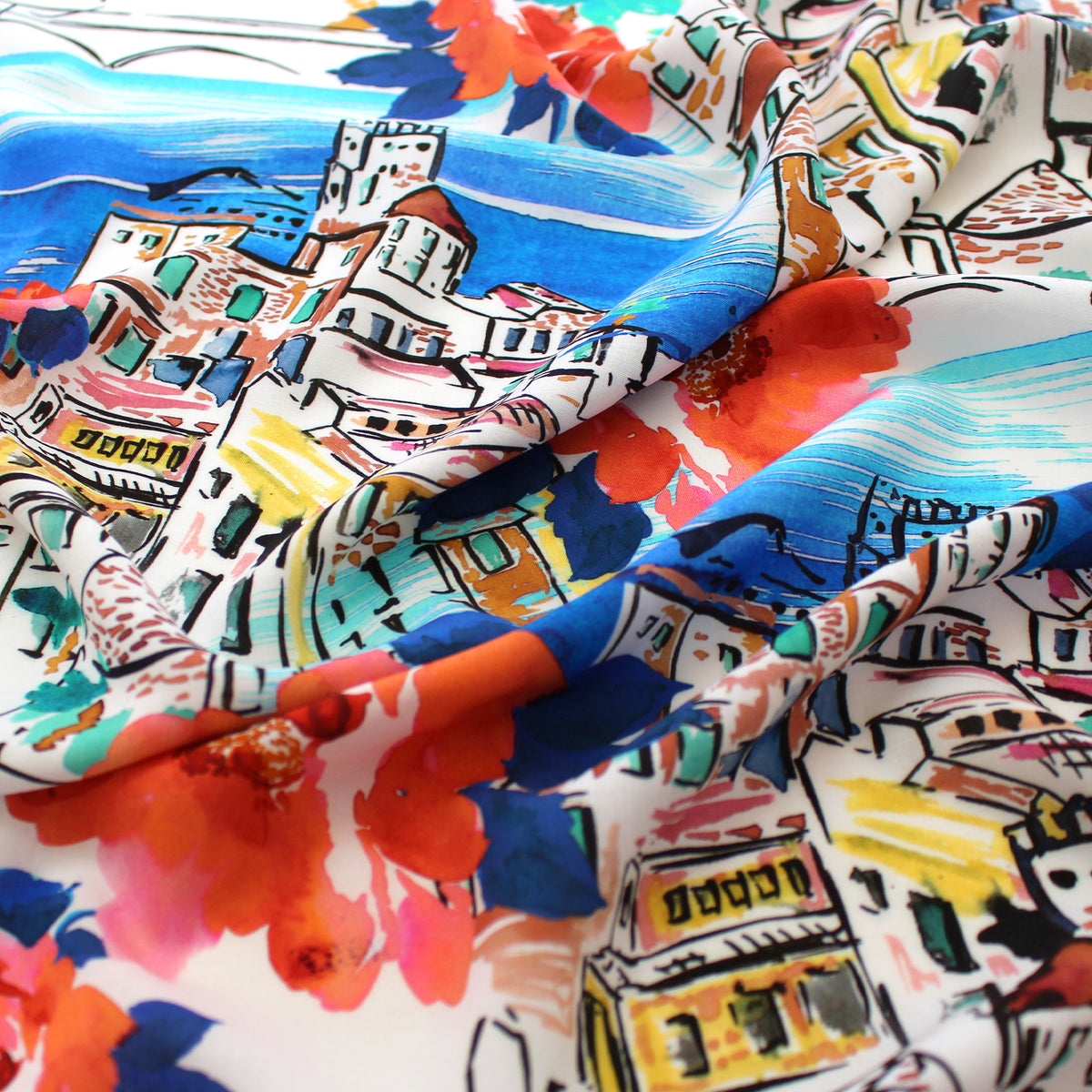 viscose satin, dressweight woven 'cinque terre'