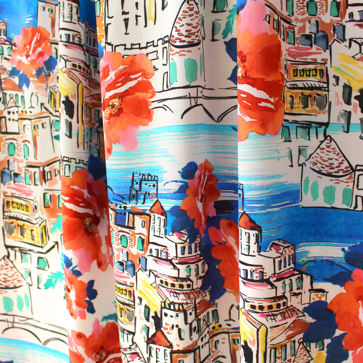 viscose satin, dressweight woven 'cinque terre'