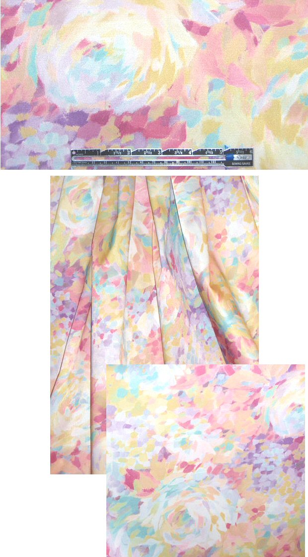 Sara Campbe11 pastel flowers stretch cotton sateen