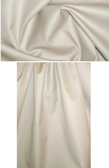 Italian light khaki bottomweight cotton sateen