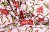NY designer lilac/loden floral cotton shirting