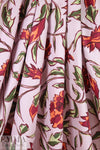 NY designer lilac/loden floral cotton shirting