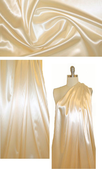 NY designer viscose/poly satin - butter