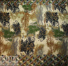 Italian viscose satin finish 'Arbor Day' panel woven