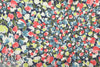Italian painterly tulips silk satin face chiffon